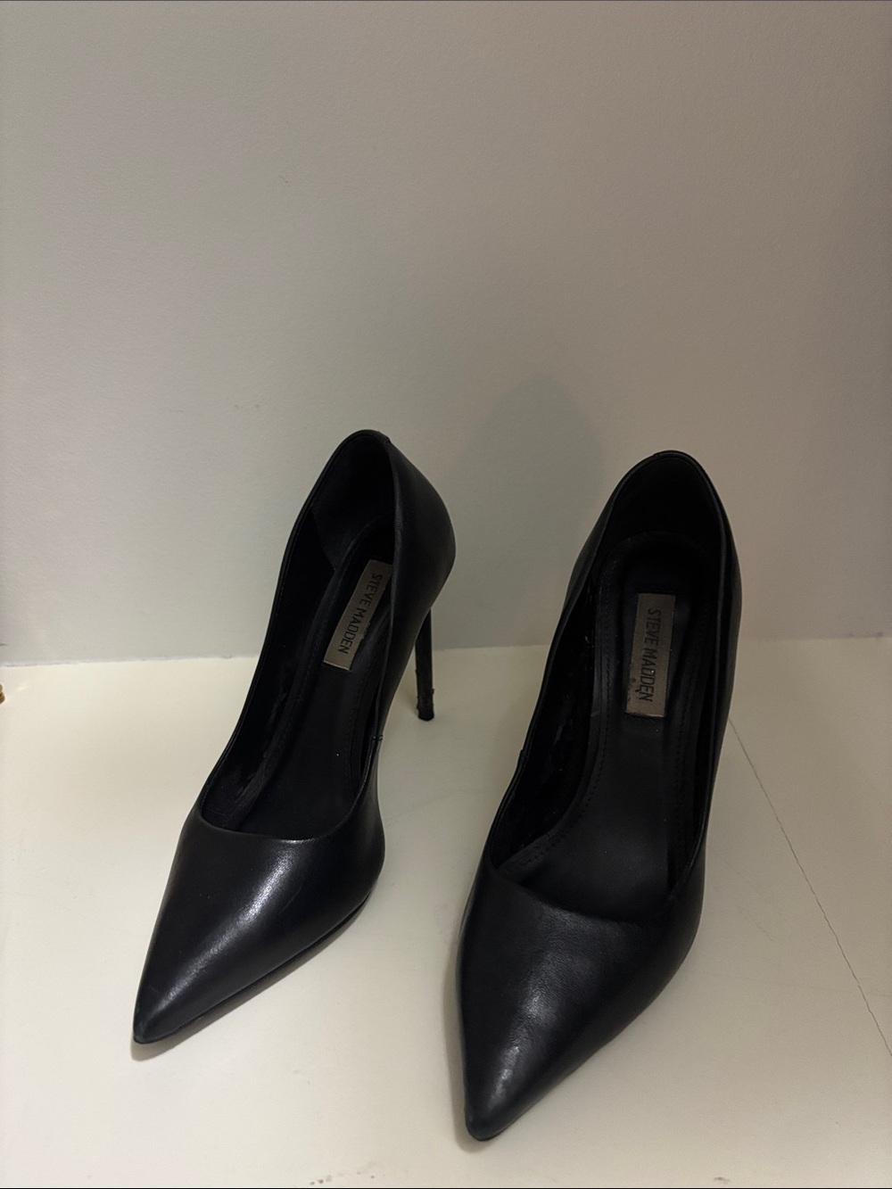 Steve Madden Black Pointed Toe High Heel Pumps